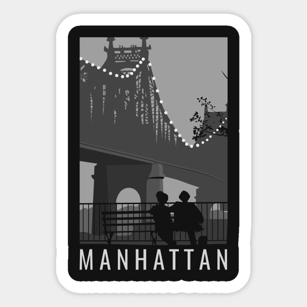 Manhattan Sticker by moonstruckguy